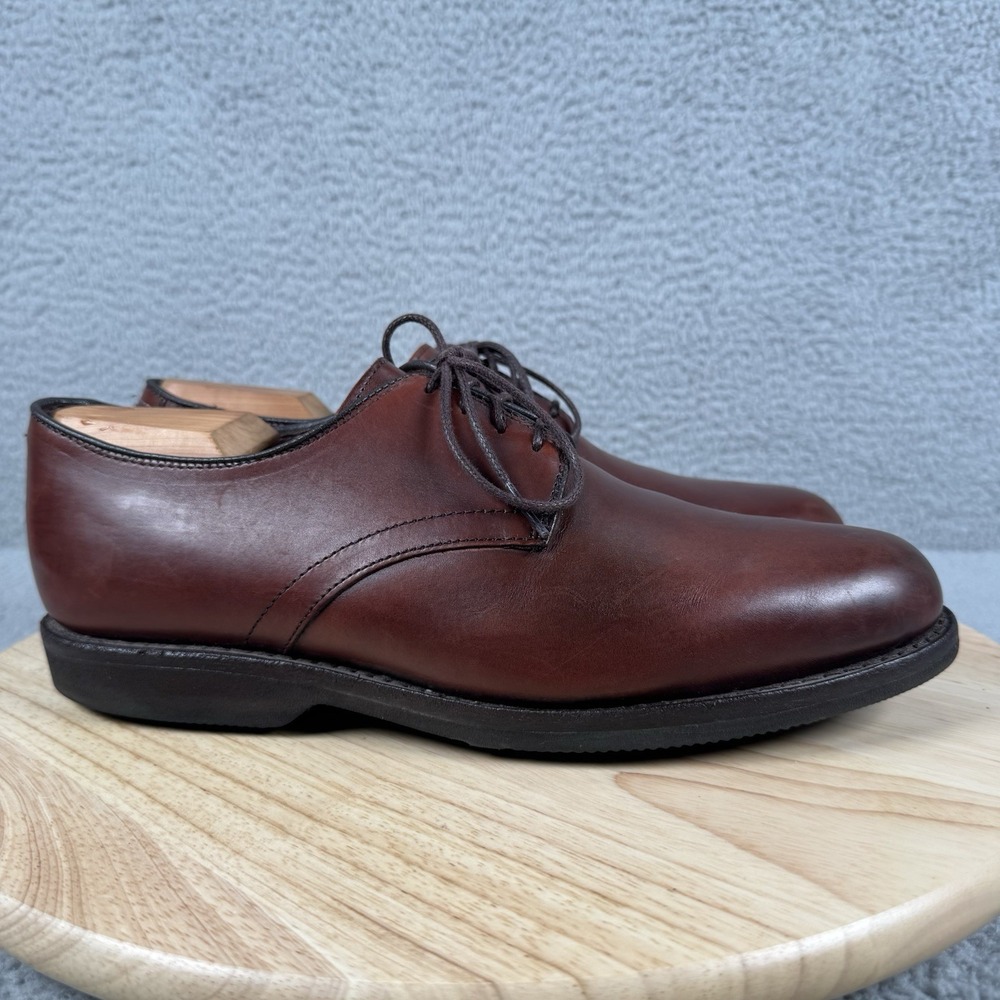 Allen Edmonds 9.5 D Dark Chili Calfskin Leather LAX Derby Dress Shoes Style 3016